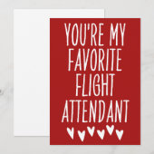Jij bent mijn favoriete stewardess Valentijnsdag  Feestdagenkaart (Voorkant / Achterkant)