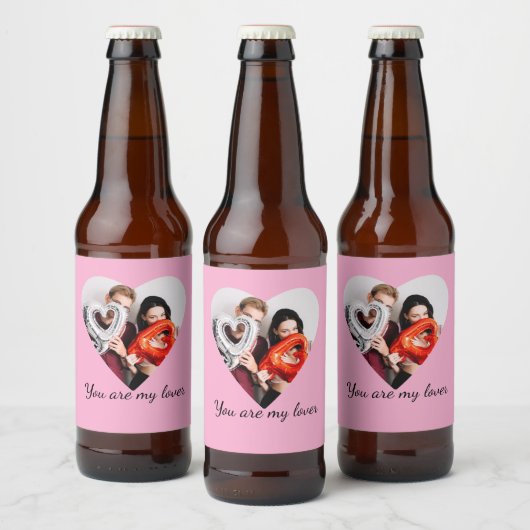 Jij Bent Mijn Geliefde – Romantisch Hartontwerp Bier Etiket (Flessen)