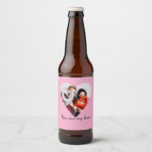 Jij Bent Mijn Geliefde – Romantisch Hartontwerp Bier Etiket (Voorkant)