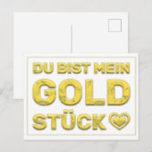 Jij bent mijn goudstuk! briefkaart (Voorkant / Achterkant)