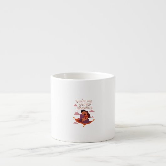 Jij bent mijn grootste avontuur – Romantisch vlieg Espresso Kop (Voorkant)