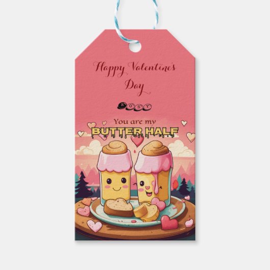 Jij bent mijn halve Valentijn boterdag Cadeaulabel (Voorkant)