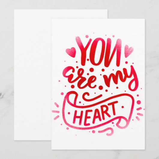 "Jij bent mijn hart: een Kaart van liefde" (Voorkant / Achterkant)