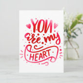 "Jij bent mijn hart: een Kaart van liefde" (Staand voorkant)