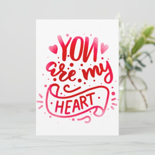 "Jij bent mijn hart: een Kaart van liefde" (Staand voorkant)