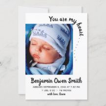 Jij bent mijn hart. . . Geboorteaankondiging