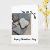 Jij bent mijn hart. . .hartvormige rotsen kaart (Gele Bloem)