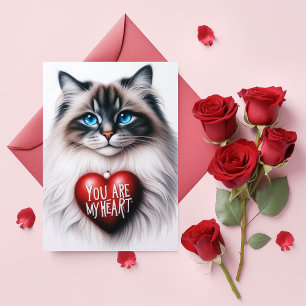Jij Bent Mijn Hart Valentijn Gedicht Maine Coon Ka Feestdagenkaart