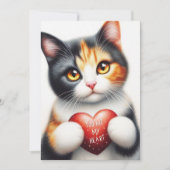 Jij Bent Mijn Hart Valentijn Gedicht Schotse Kat Feestdagenkaart (Voorkant)