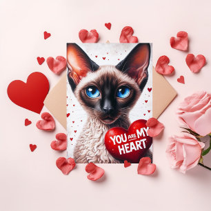 Jij Bent Mijn Hart Valentijnsdag Gedicht Siamese K Feestdagenkaart