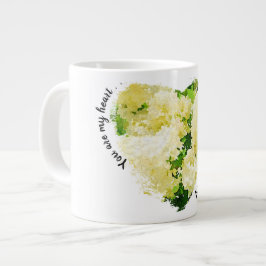 Jij bent mijn hart. . . White Annabelle Hydrangeas Grote Koffiekop