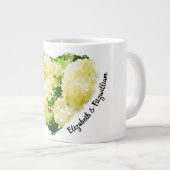 Jij bent mijn hart. . . White Annabelle Hydrangeas Grote Koffiekop (Voorkant rechts)