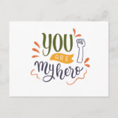 Jij bent mijn held! briefkaart (Voorkant)