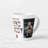 Jij bent mijn Held Papa Vaderdag 2 Foto Collage Latte Mok (Rechterhoek)