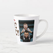 Jij bent mijn Held Papa Vaderdag 2 Foto Collage Latte Mok (Rechts)