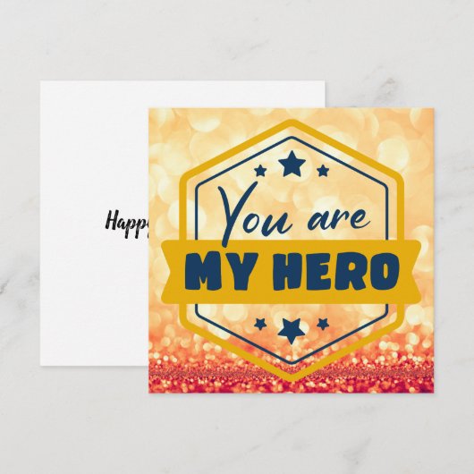 Jij bent mijn Hero Feestdagenkaart (Voorkant / Achterkant)