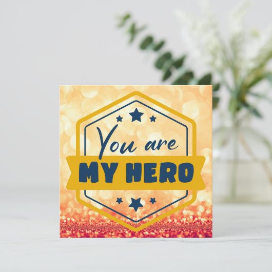 Jij bent mijn Hero Feestdagenkaart (Staand voorkant)