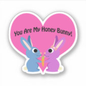 Jij bent mijn Honey Bunny Sticker (Voorkant)