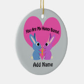 Jij bent mijn honingBunny. Keramisch Ornament (Rechts)