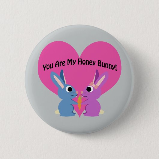 Jij bent mijn honingBunny. Ronde Button 5,7 Cm (Voorkant)