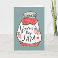 JIJ BENT MIJN JAM Aardbei Illustratie Aangepaste L