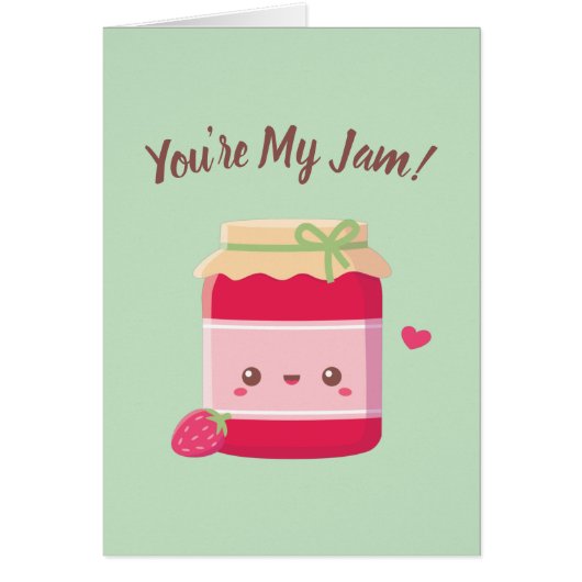 Jij Bent Mijn Jam, Aardbeienjam Valentijnsdag Pun (Voorkant)