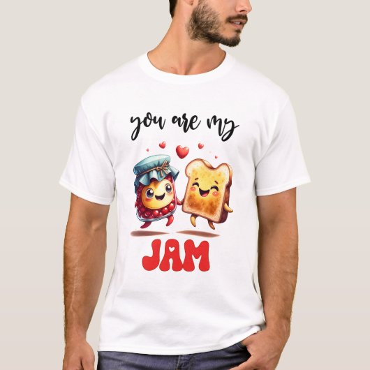 Jij bent mijn jam funny punny Valentijn T-shirt (Voorkant)