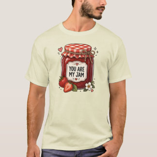 Jij Bent Mijn Jam Mooie Aardbei Pot Aesthetisch T-shirt