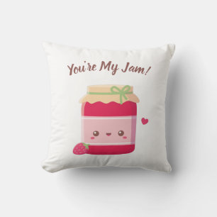 Jij Bent Mijn Jam, Mooie Aardbeienjam, Kamerdecor Kussen
