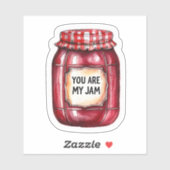 "Jij bent mijn jam" sticker op Jam Jar (Vel)