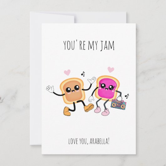 Jij Bent Mijn Jam Valentijnskaart Feestdagenkaart (Voorkant)