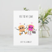 Jij Bent Mijn Jam Valentijnskaart Feestdagenkaart (Staand voorkant)