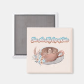 Jij Bent Mijn Kom Met Rust Boho Latte Magneet (Voorkant / Achterkant)
