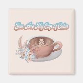 Jij Bent Mijn Kom Met Rust Boho Latte Magneet (Voorkant)