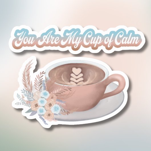 Jij Bent Mijn Kom Met Rust Boho Latte Sticker