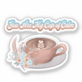 Jij Bent Mijn Kom Met Rust Boho Latte Sticker (Voorkant)
