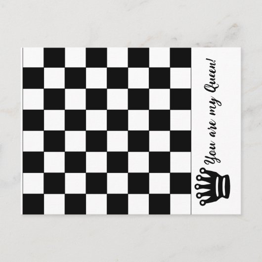 Jij bent mijn koningin! briefkaart (Voorkant)