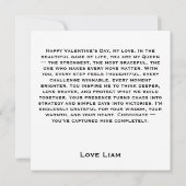 Jij Bent Mijn Koningin Schaken Valentijnsdag Kaart (Achterkant)