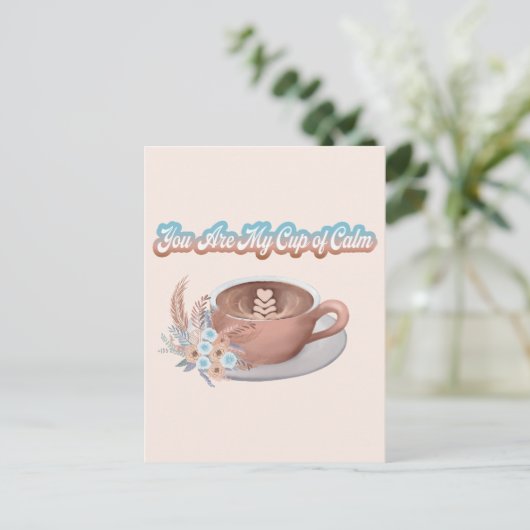 Jij bent mijn kopje kalme boho latte briefkaart (Staand voorkant)