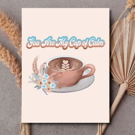 Jij bent mijn kopje kalme boho latte briefkaart