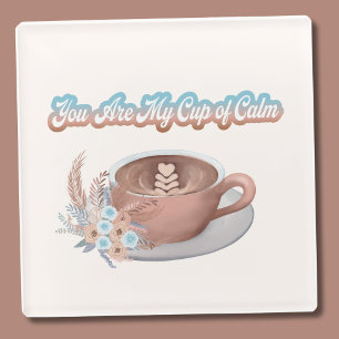 Jij bent mijn kopje kalme boho latte glazen onderzetter