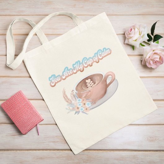 Jij bent mijn kopje kalme boho latte tote bag