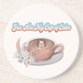 Jij bent mijn kopje kalme boho latte zandsteen onderzetter (Voorkant)