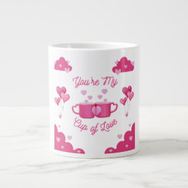Jij bent mijn kopje liefde – romantische geschenkk grote koffiekop