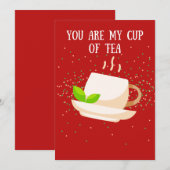 Jij Bent Mijn Kopje Thee Grappige Valentijnsdag Feestdagenkaart (Voorkant / Achterkant)