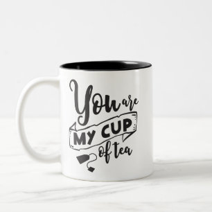 Jij Bent Mijn Kopje Thee Liefdescitaat Bruiloft Br Tweekleurige Koffiemok