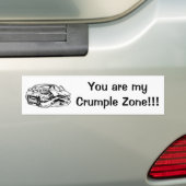 Jij bent mijn kreukelzone!!! bumpersticker (Op auto)