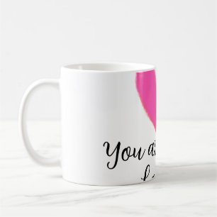jij bent mijn liefde roze rode hart waterverf kidr koffiemok