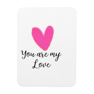 jij bent mijn liefde roze rode hart waterverf kidr magneet