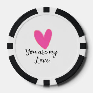 jij bent mijn liefde roze rood hart waterverf kidr poker chips